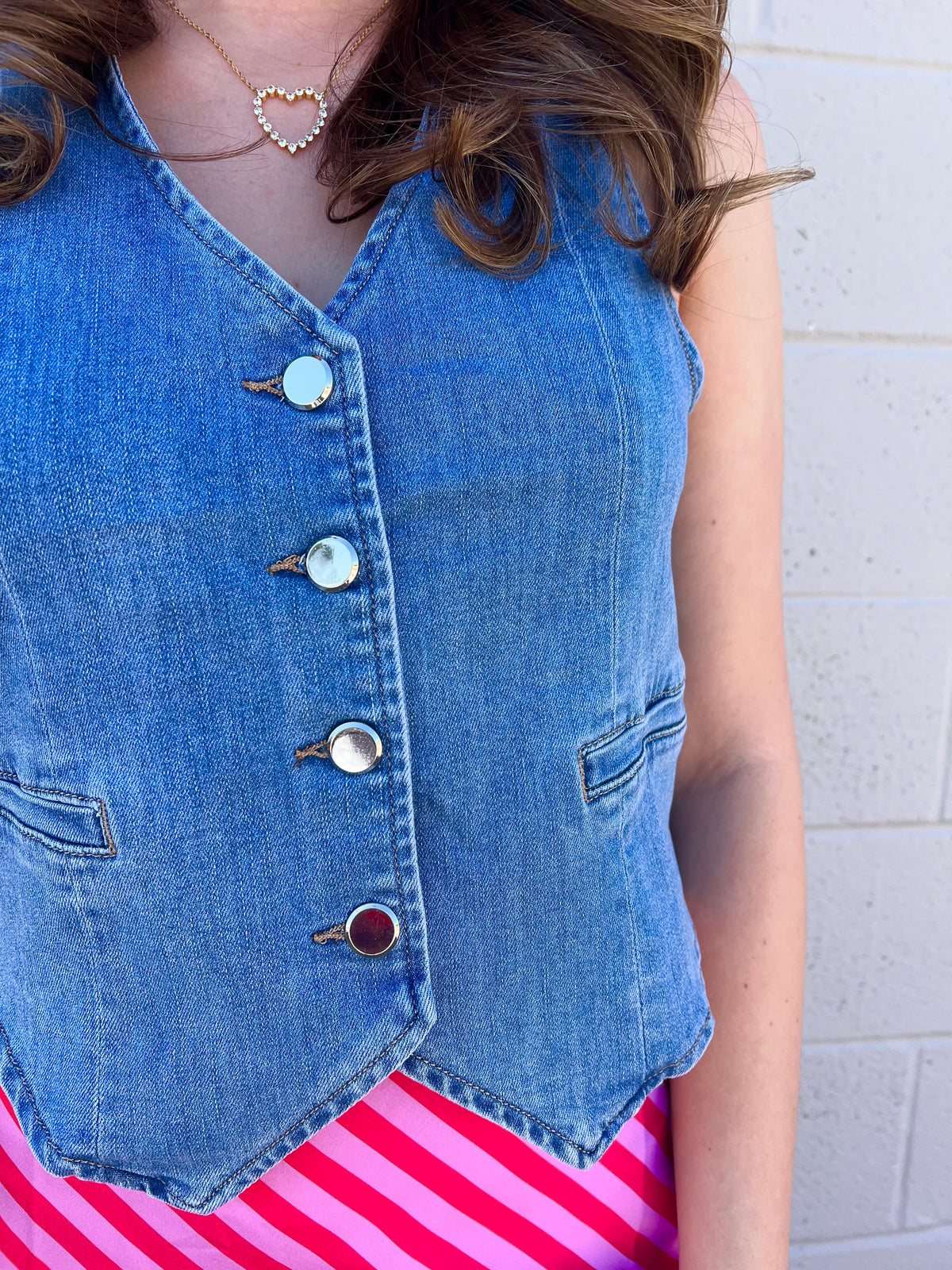 good genes denim vest