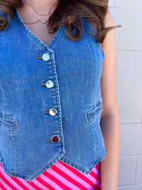 good genes denim vest