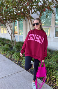 dilly dally mockneck sweatshirt