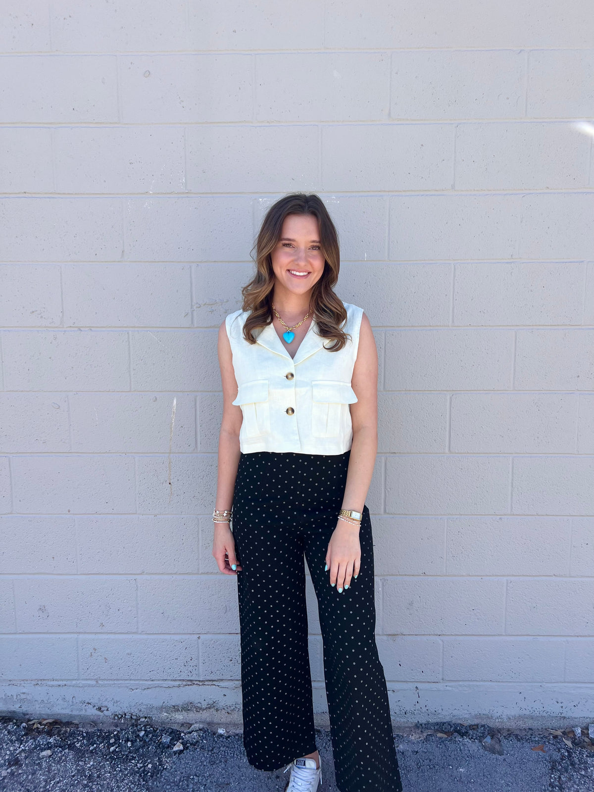 bridget linen cargo vest
