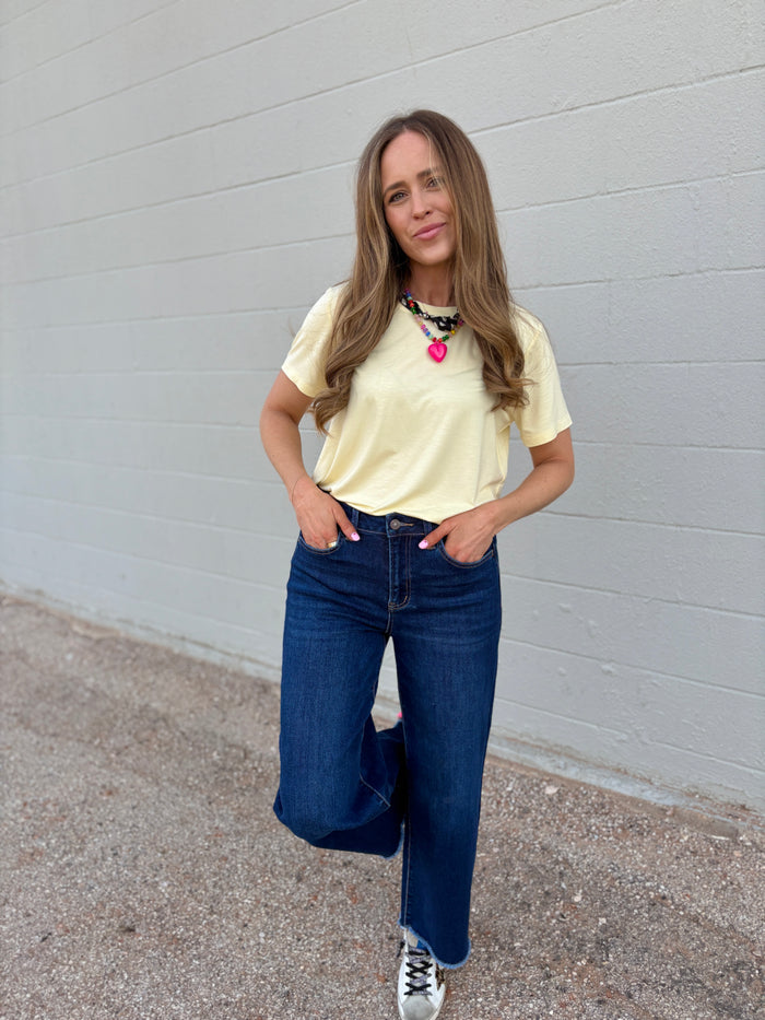 thank me later dark-wash denim