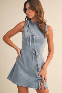 all tied up denim dress