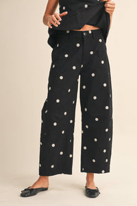 dot to dot polka dot peplum + barrel set