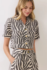 good choice cropped zebra top