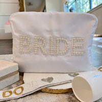 bride XL nylon bag | white pearl