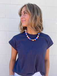 cool girl cuffed sleeve tee