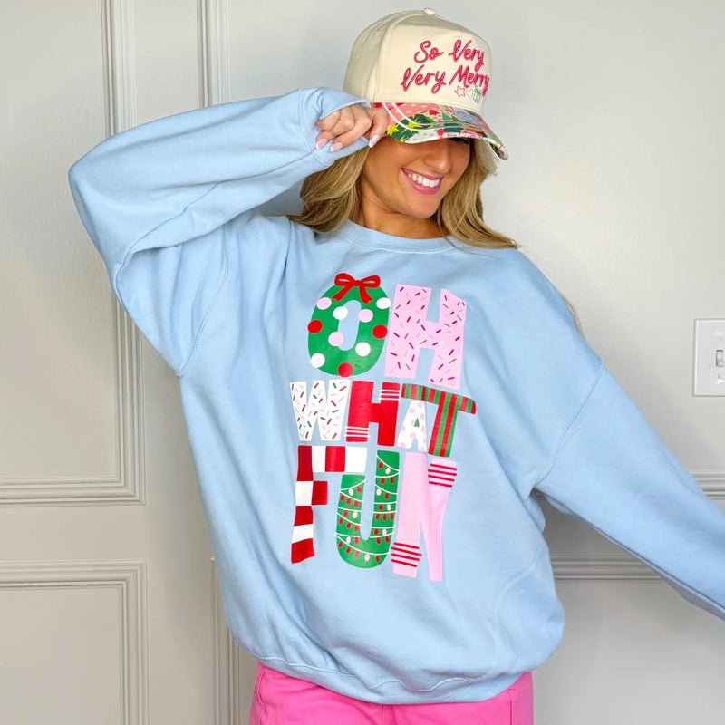 oh what fun crewneck sweatshirt