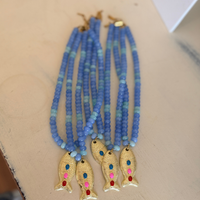 laguna fish gemstone necklace