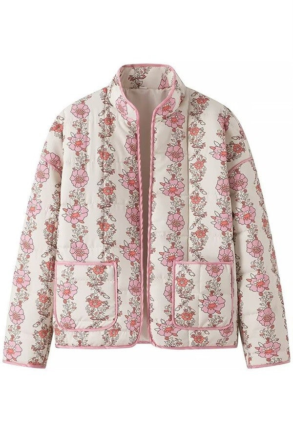 floral quilted jacket