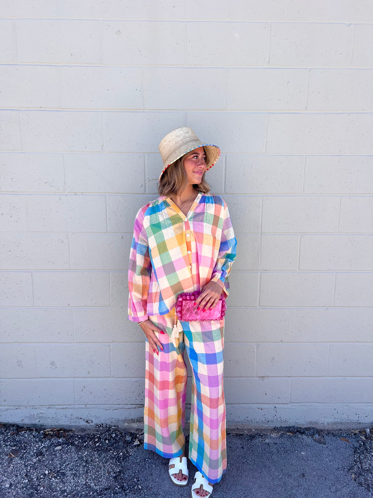 rainbow plaid daphne pant