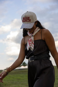 rose ranch trucker hat