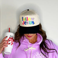 follow jesus trucker hat