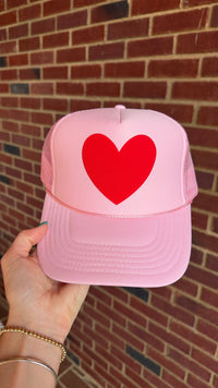 happy heart foam trcuker hat