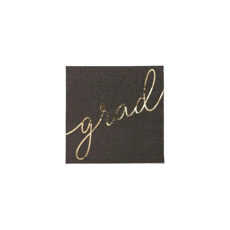 script grad cocktail napkins