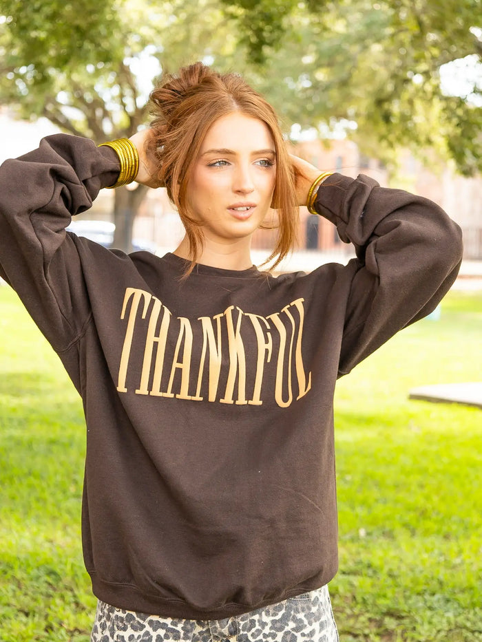 thankful puff sweatshirt