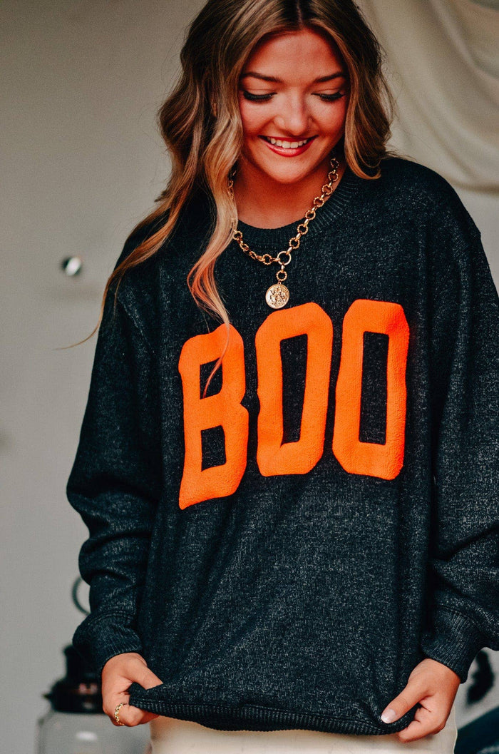BOO knit sweatshirt