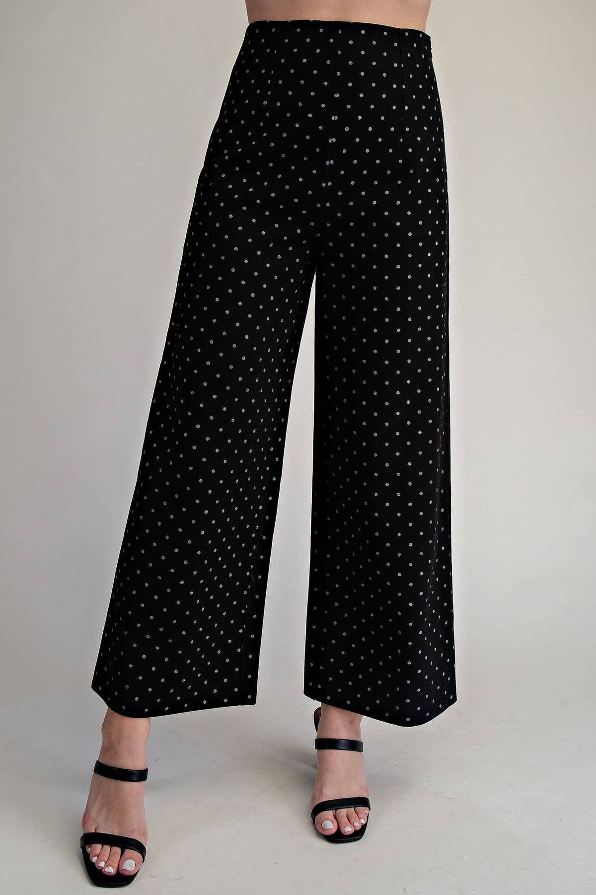 holly high-waisted polka dot pants