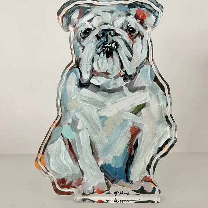 chelsea mcshane art | english bulldog acrylic cutout