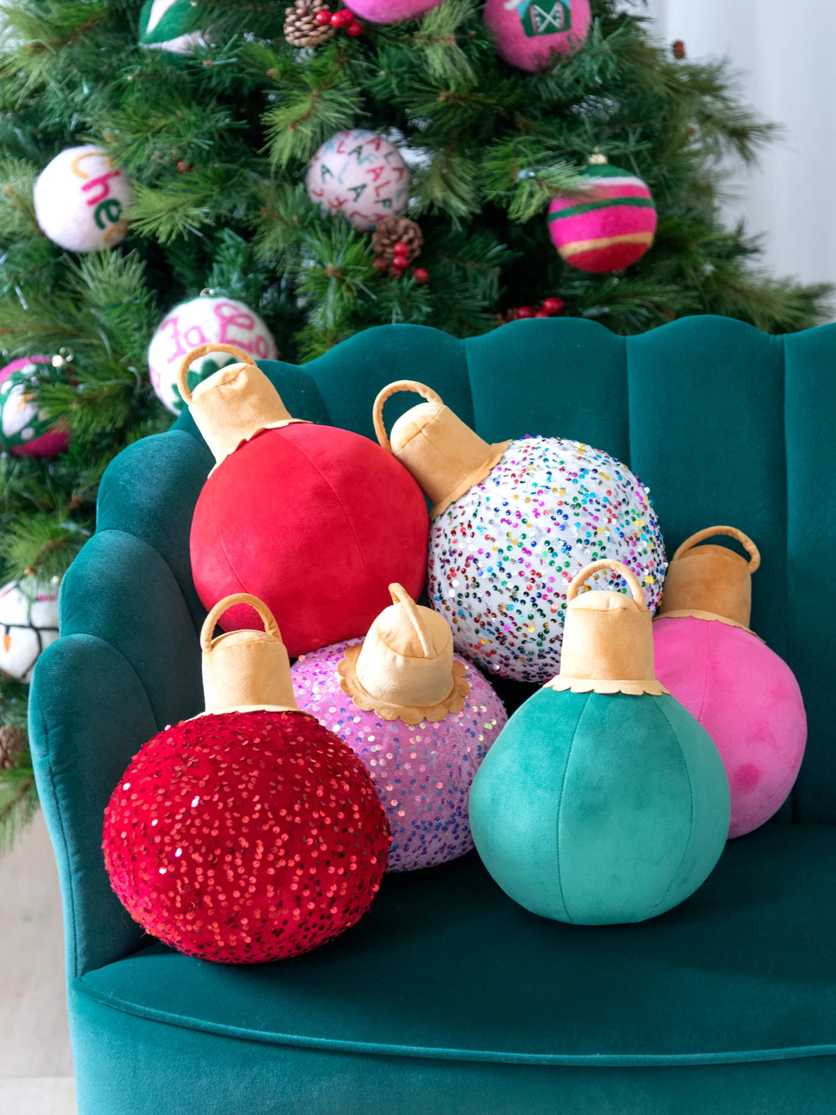 festive bauble ornament pillow