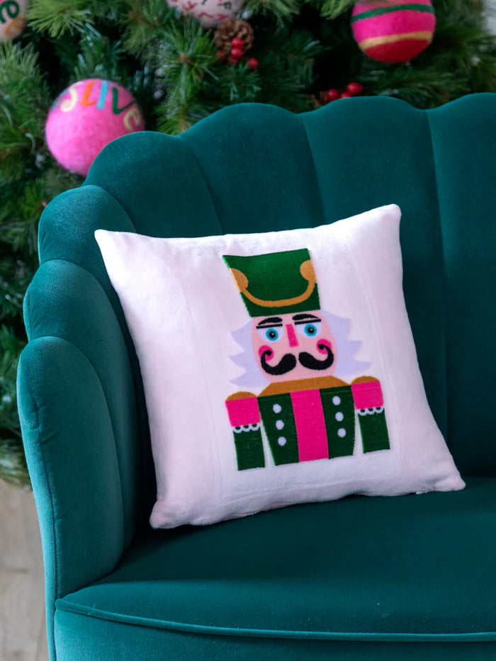 blush nutcracker pillow