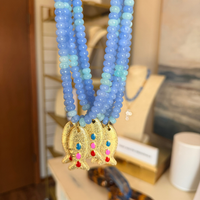 laguna fish gemstone necklace