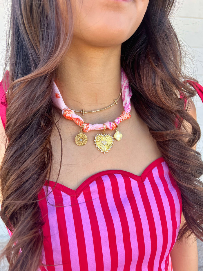 veronica charm scarf necklace