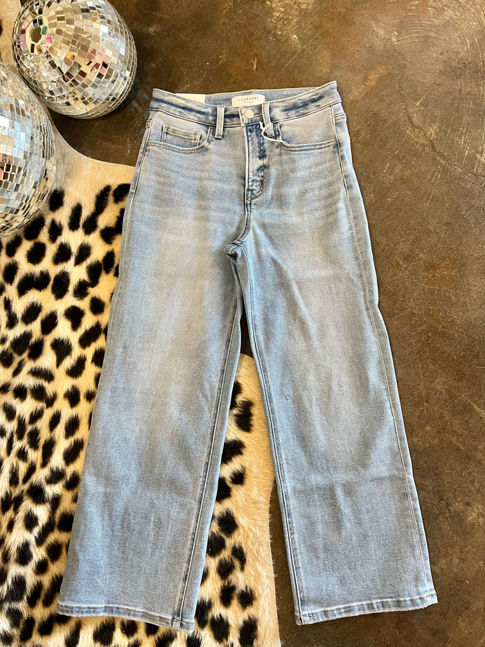 kelsea cropped wide leg tummy control denim