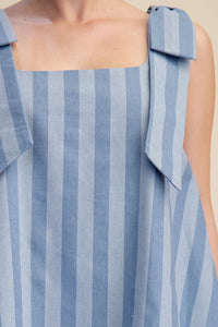 finding my way scallop stripe mini dress