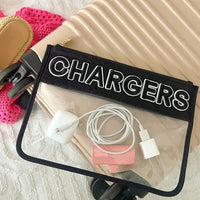 chargers clear pouch