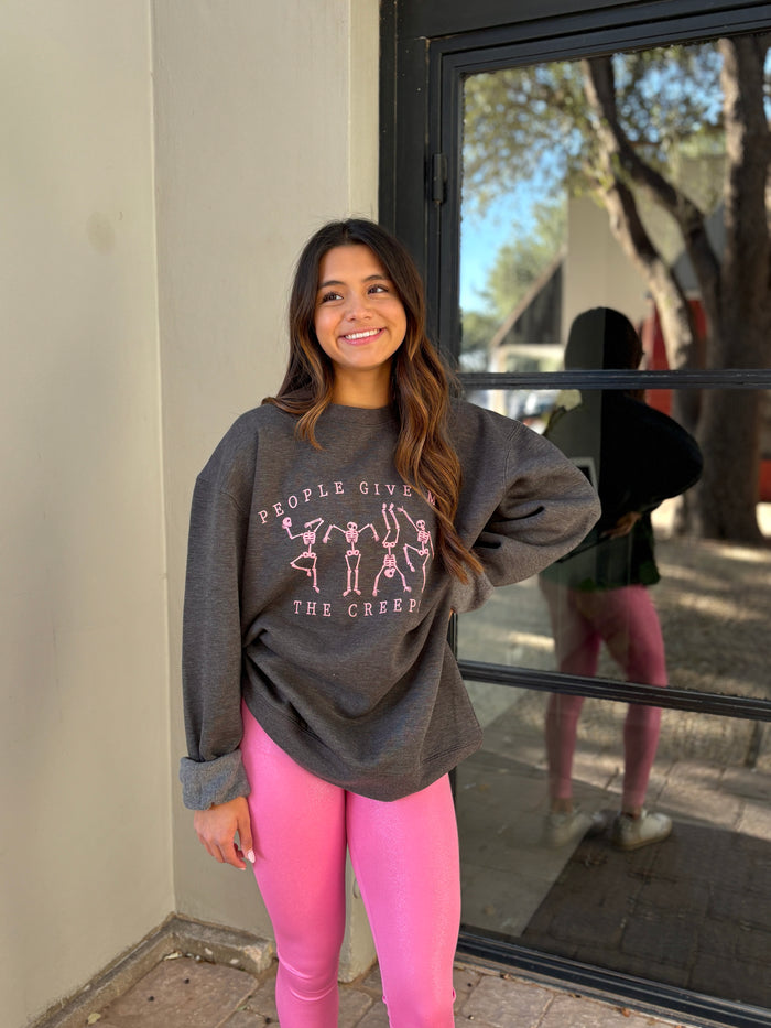 people give me the creeps crewneck sweatshirt