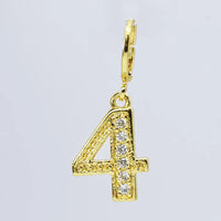removable gold number charms