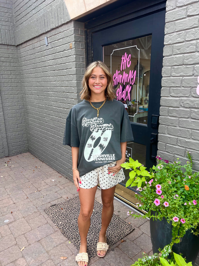 rustler records oversized tee