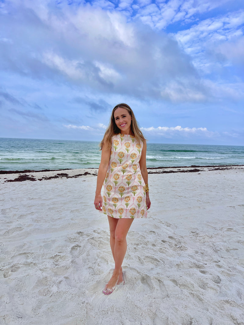 lillian floral mini dress