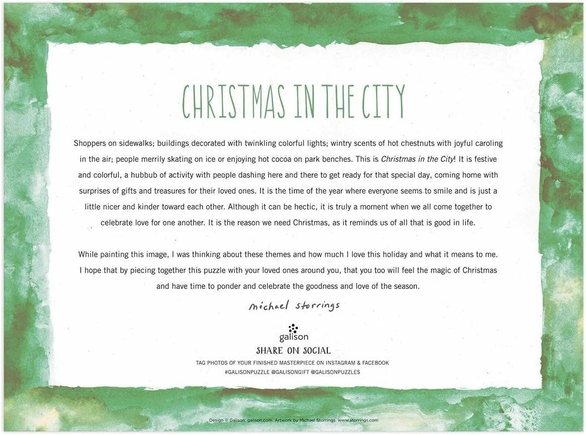 christmas in the city 1000pc puzzle