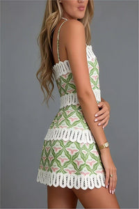 garden girly mini dress