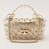 the ophelia clear bag | gold