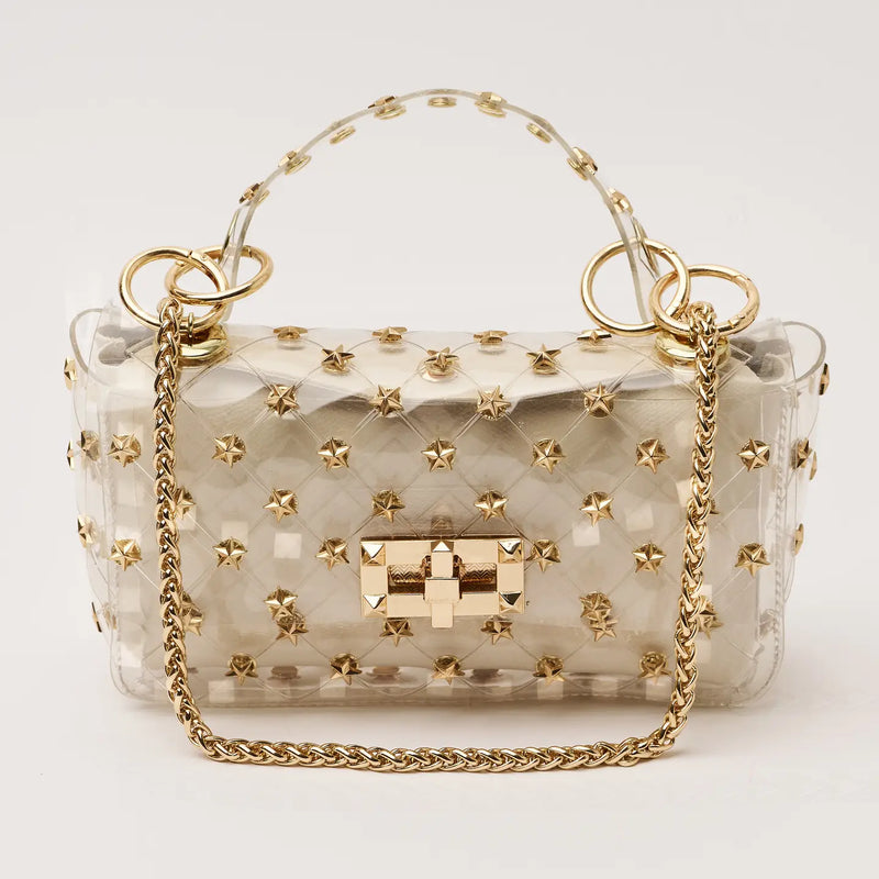 the ophelia clear bag | gold