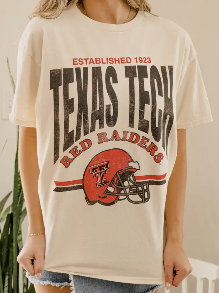 TTU helmet off graphic tee