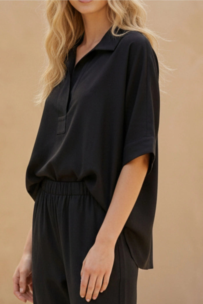 elliott oversized collared top