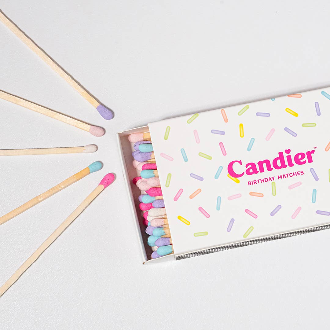 birthday multi-colored long stem matches