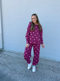 polka dot hoodie + jogger sets