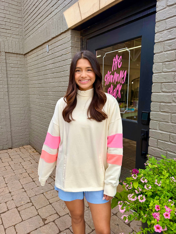 jaylyn sweatshirts - shoreline colorblock || BEACHRIOT