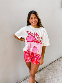 take me to the lakes oversized tee | FINAL SALE