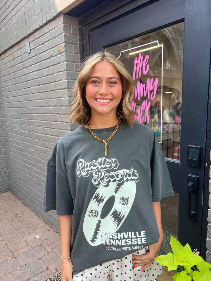 rustler records oversized tee