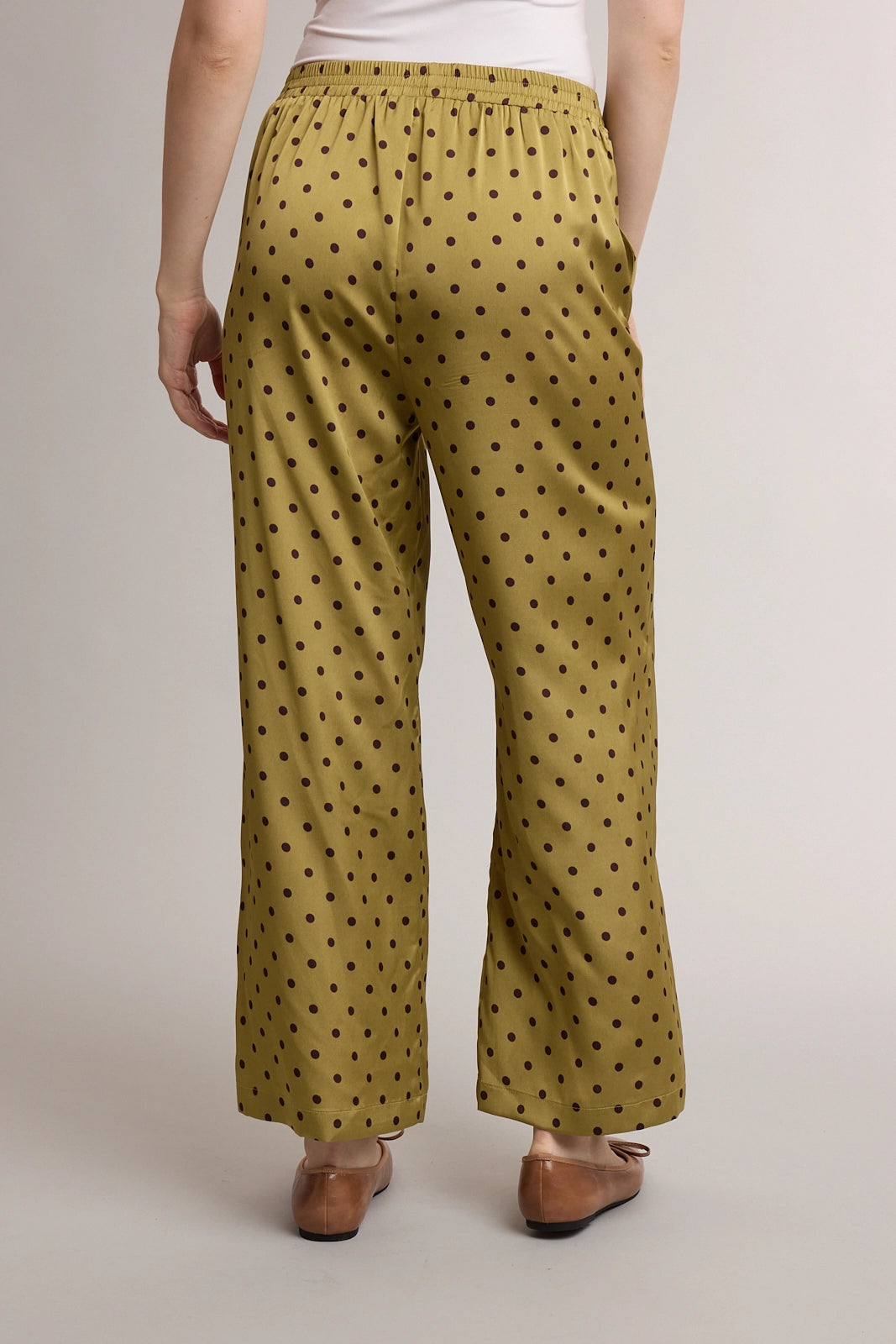 on the dotted line wide-leg pants