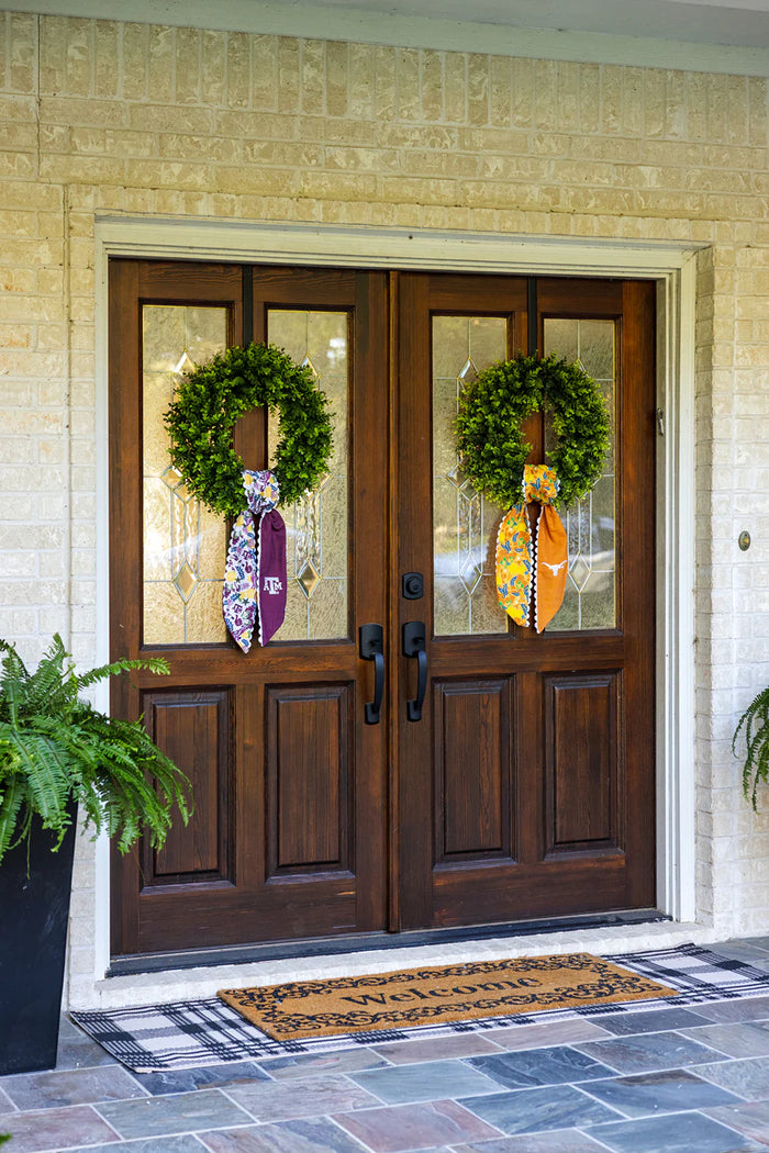 saturday silk collegiate wreath scarf