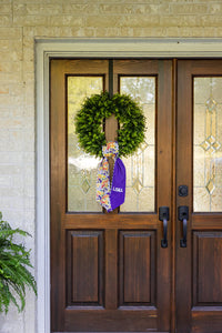 saturday silk collegiate wreath scarf