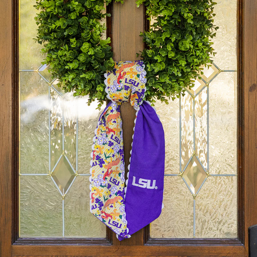 saturday silk collegiate wreath scarf