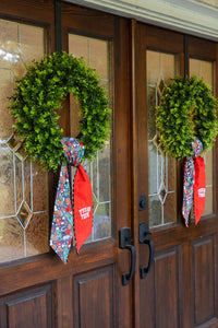saturday silk collegiate wreath scarf