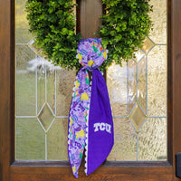 saturday silk collegiate wreath scarf